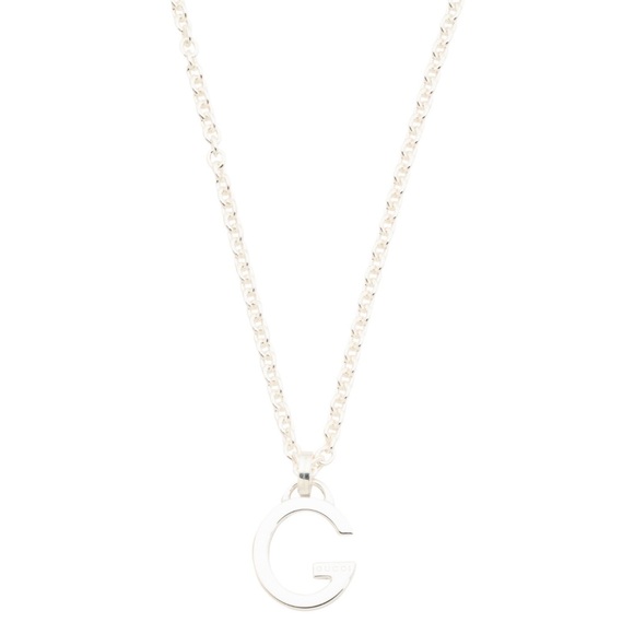 GUCCI CHARLOTTE STERLING SILVER NECKLACE “G” ON CHAIN LOBSTER CLAW - Picture 3 of 3